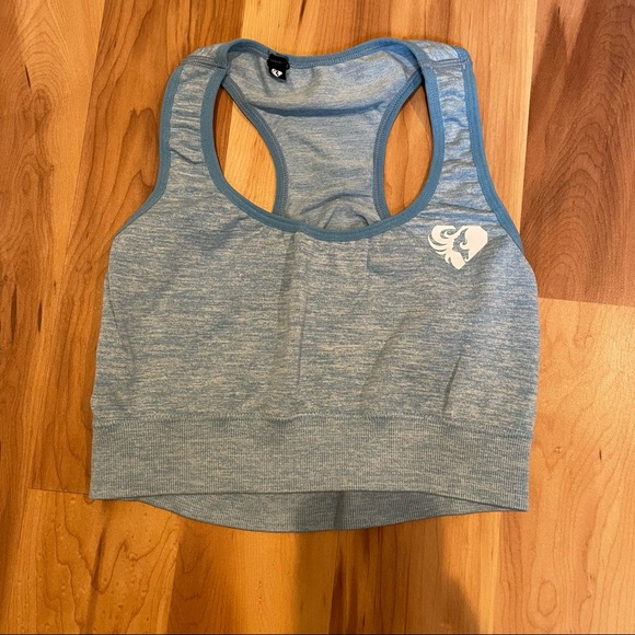 women’s best move bra in light blue marl - Picture 4 of 5